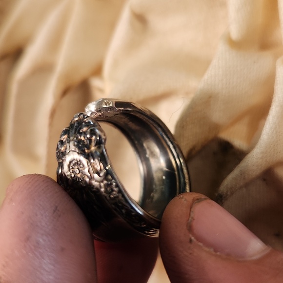 Artisan Made Antique Spoon Ring Sz 6.5 - Picture 5 of 8